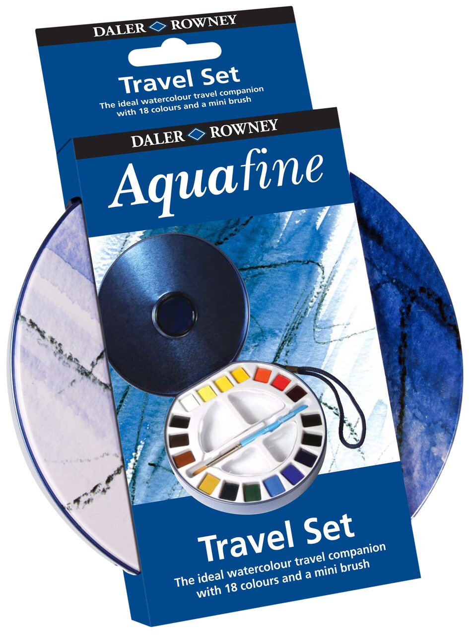 Daler-Rowney Aquafine Watercolor Paint Half Pan Travel Set-18/Pkg